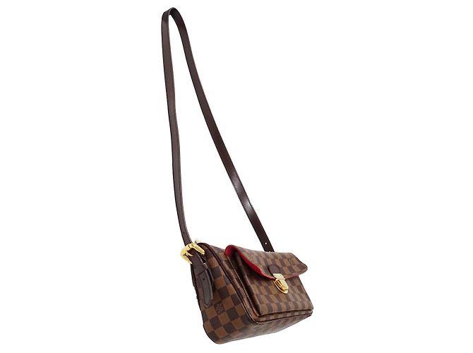 Borsa a tracolla Louis Vuitton in tela Damier Marrone - vista 4