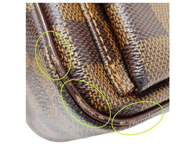 Borsa a tracolla Louis Vuitton in tela Damier Marrone - vista 6