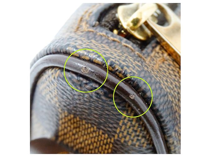 Borsa a tracolla Louis Vuitton in tela Damier Marrone - vista 9