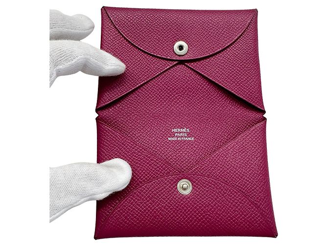 Tarjetero de piel Epsom morado Hermès Púrpura - vista 7