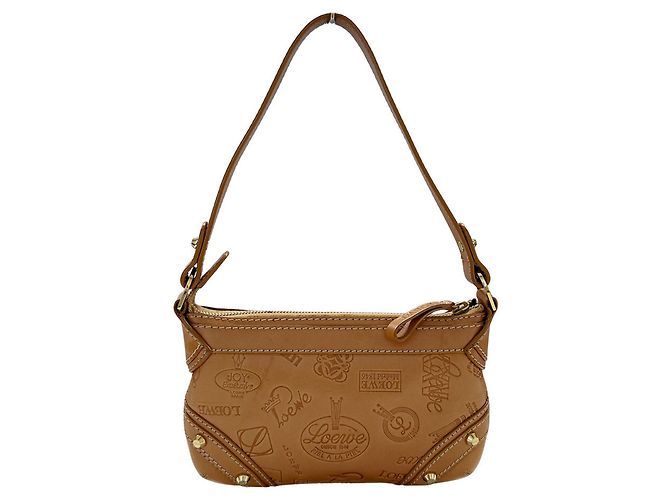 Borsa a mano in pelle marrone Loewe - vista 2