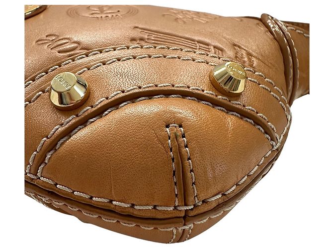 Borsa a mano in pelle marrone Loewe - vista 5