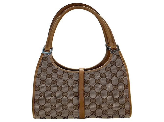 Borsa a tracolla Jackie in tela da donna Gucci Marrone - vista 2