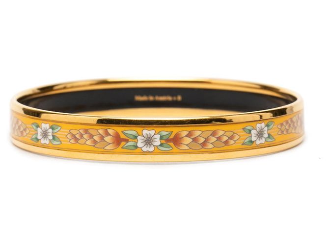 Hermès Bracciale Hermes Enamel PM Cloisonné Flower D'oro - vista 3