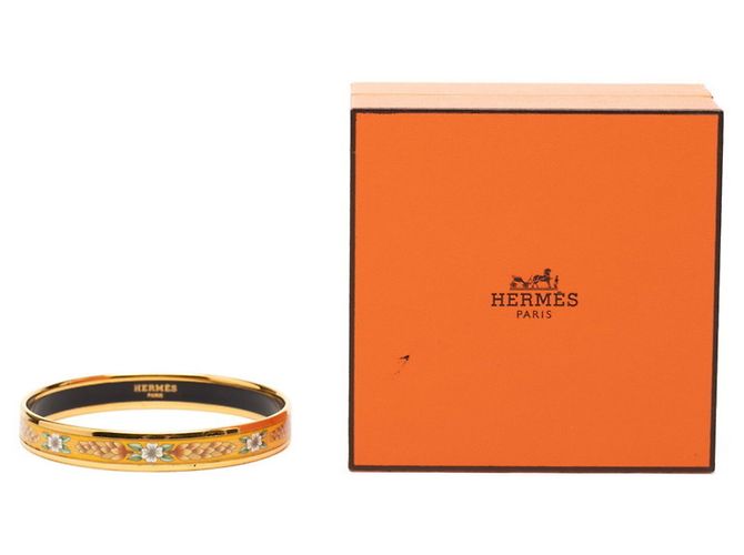 Hermès Bracciale Hermes Enamel PM Cloisonné Flower D'oro - vista 5