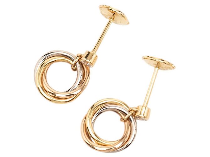 Orecchini Trinity in oro 18K e diamante Cartier Argento D'oro - vista 2