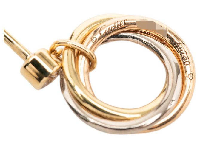 Orecchini Trinity in oro 18K e diamante Cartier Argento D'oro - vista 4