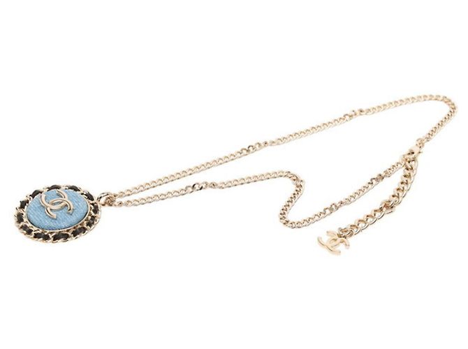 Chanel Coco Mark Gliederkette Schwarz Blau - Ansicht 3