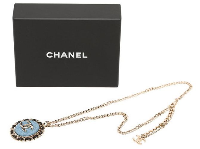 Chanel Coco Mark Gliederkette Schwarz Blau - Ansicht 7