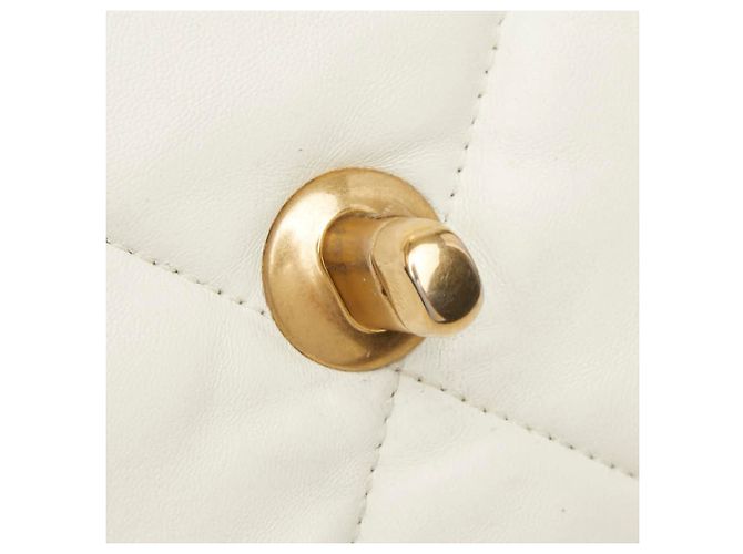 Borsa a tracolla Chanel Coco Mark 19 Chain Bianco - vista 10