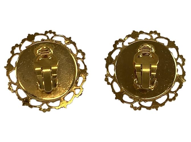 Chanel Vintage Coco Mark vergoldete Perlenohrringe Golden - Ansicht 2
