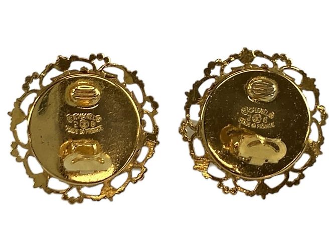 Chanel Vintage Coco Mark vergoldete Perlenohrringe Golden - Ansicht 3