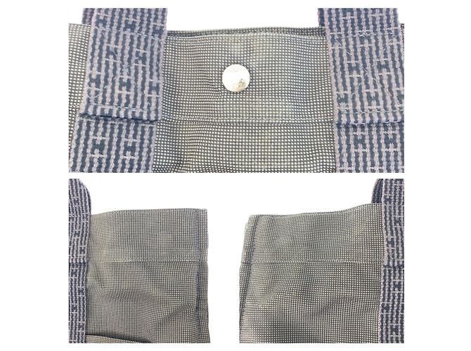 Hermès Hermes Herline MM Canvas Tote Bag in Grau Braun - Ansicht 5
