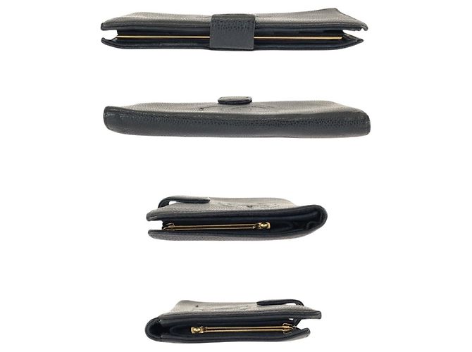 Timeless Chanel Vintage Coco Mark Black Caviar Leather Long Wallet - view 10