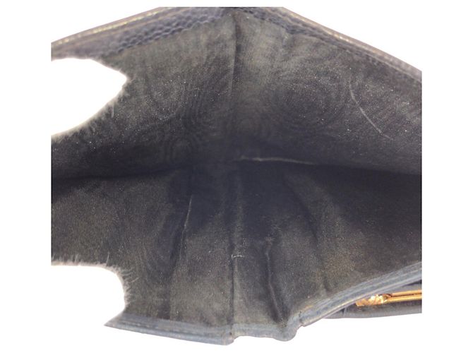 Timeless Chanel Vintage Coco Mark Black Caviar Leather Long Wallet - view 8
