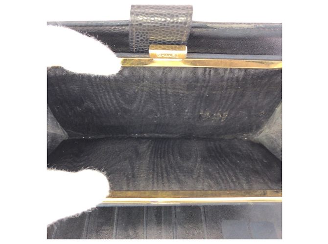 Timeless Chanel Vintage Coco Mark Black Caviar Leather Long Wallet - view 9