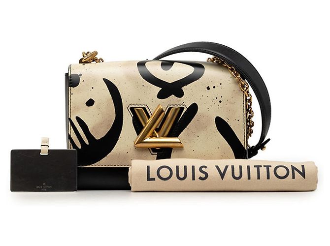 Sac à bandoulière à chaîne Twist MM Louis Vuitton Noir Écru - vue 8