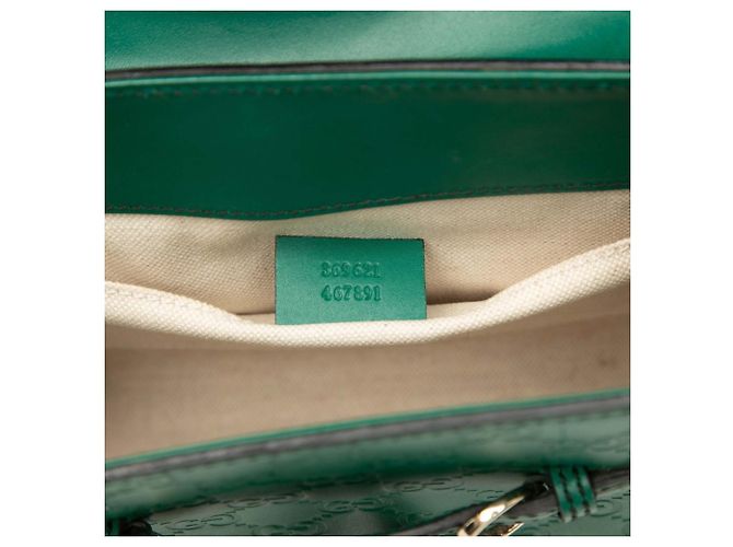 Borsa a Spalla Gucci Guccissima Emily Tassel Charm Chain Verde - vista 6