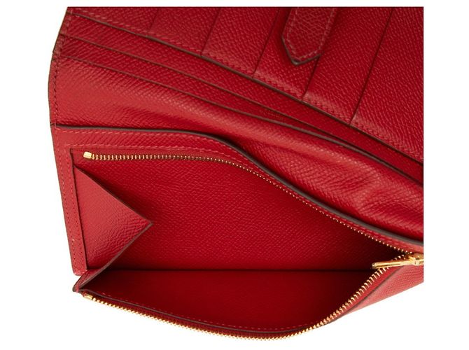 Hermès Bearn Soufflé Long Wallet Rot - Ansicht 4