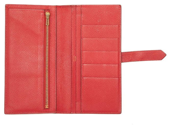 Hermès Bearn Soufflé Long Wallet Rot - Ansicht 5