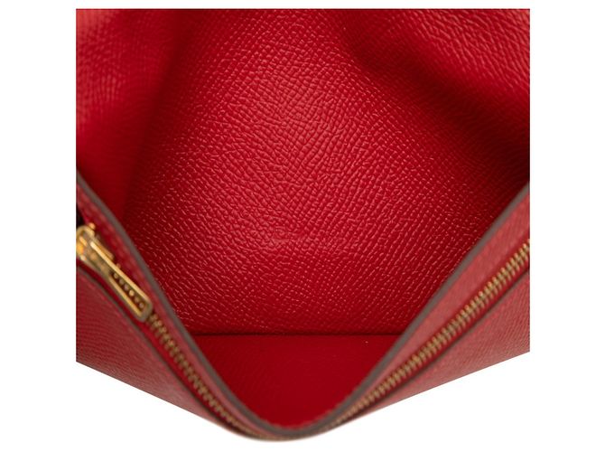 Hermès Bearn Soufflé Long Wallet Rot - Ansicht 7