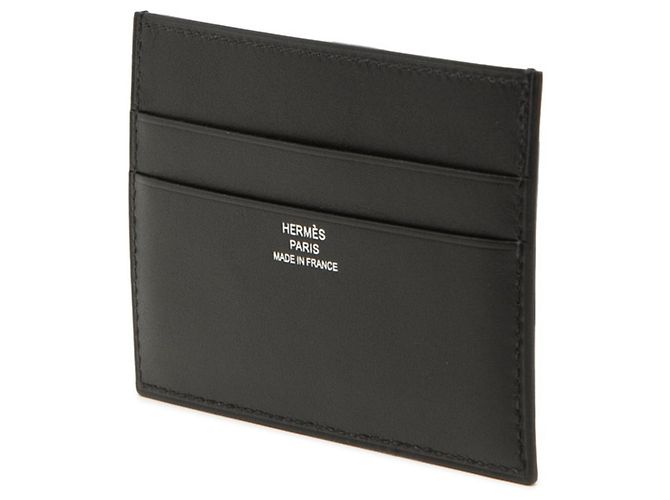Hermès Tarjetero Hermes Cheval Pict Negro Azul marino - vista 2