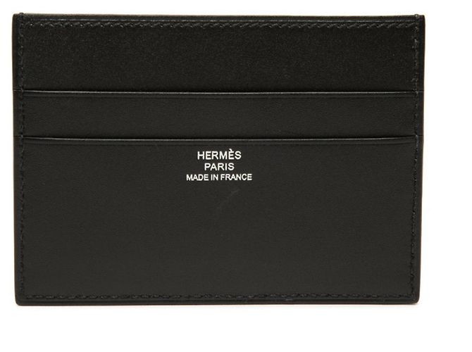 Hermès Tarjetero Hermes Cheval Pict Negro Azul marino - vista 3