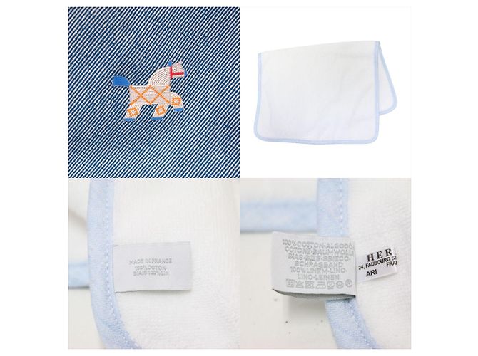 Hermès Tote Bag Animaux Natte Hermes Blu - vista 10