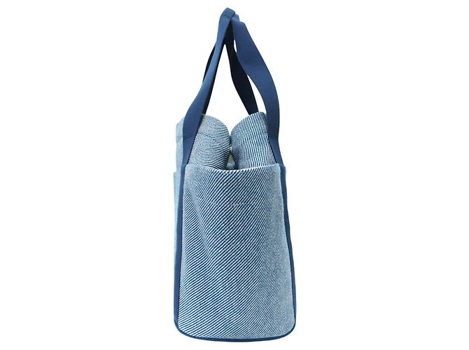 Hermès Tote Bag Animaux Natte Hermes Blu - vista 2
