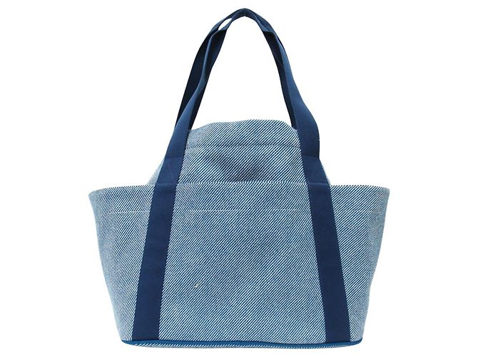 Hermès Tote Bag Animaux Natte Hermes Blu - vista 4