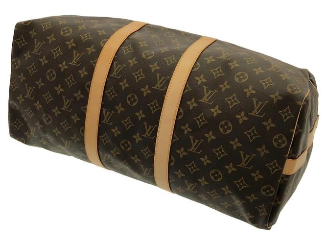 Borsa Boston Louis Vuitton Monogram Keepall Bandoulière 50cm Marrone Monogramma - vista 2