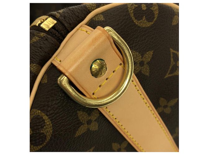 Borsa Boston Louis Vuitton Monogram Keepall Bandoulière 50cm Marrone Monogramma - vista 3