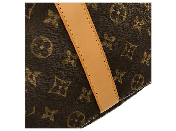 Borsa Boston Louis Vuitton Monogram Keepall Bandoulière 50cm Marrone Monogramma - vista 4