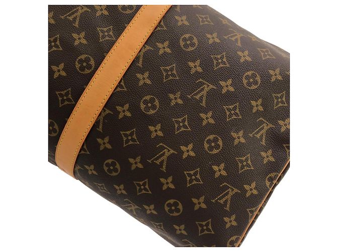Borsa Boston Louis Vuitton Monogram Keepall 55cm Marrone Monogramma - vista 3