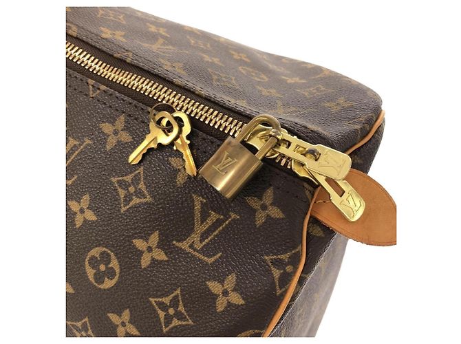 Borsa Boston Louis Vuitton Monogram Keepall 55cm Marrone Monogramma - vista 5