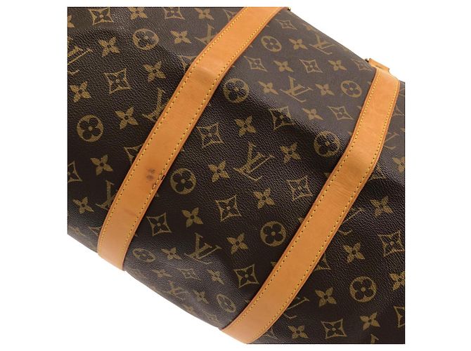 Borsa Boston Louis Vuitton Monogram Keepall 55cm Marrone Monogramma - vista 6