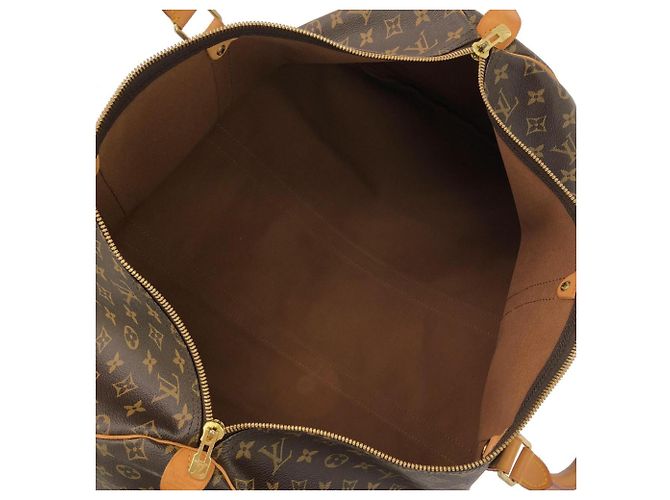 Borsa Boston Louis Vuitton Monogram Keepall 55cm Marrone Monogramma - vista 9