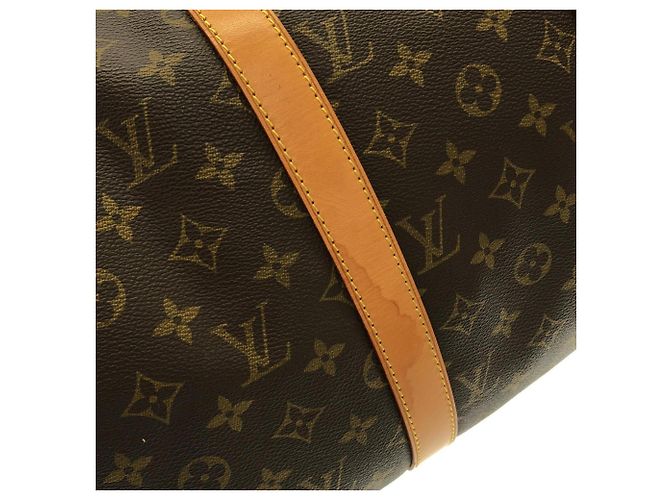 Borsa Boston Louis Vuitton Monogram Keepall Bandoulière 50cm Marrone Monogramma - vista 3