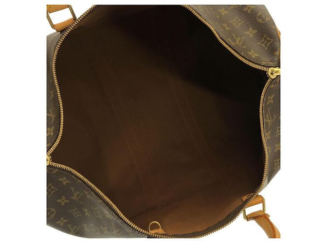 Borsa Boston Louis Vuitton Monogram Keepall Bandoulière 50cm Marrone Monogramma - vista 9
