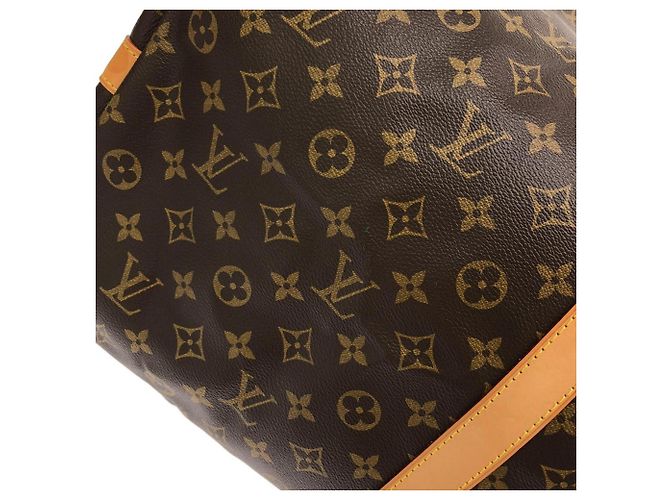 Louis Vuitton Monogram Keepall Bandoulière 60cm Borsa Boston Marrone Monogramma - vista 3