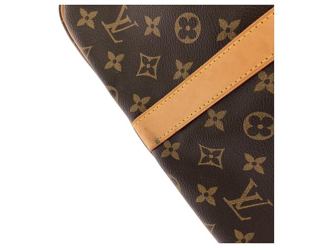 Louis Vuitton Monogram Keepall Bandoulière 60cm Borsa Boston Marrone Monogramma - vista 5