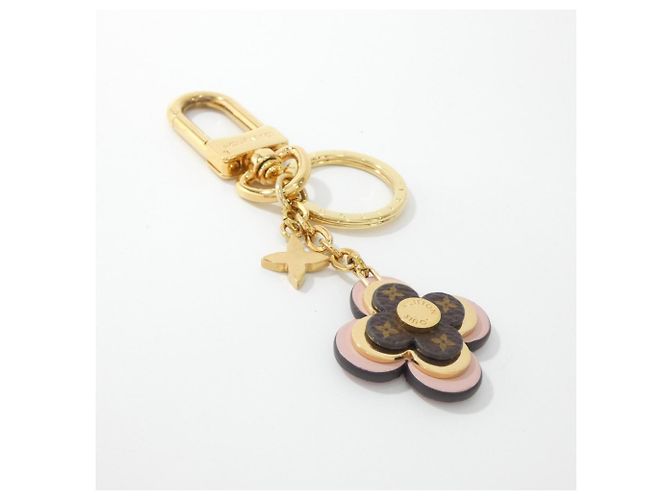 Portachiavi Louis Vuitton Monogram O'Elder Blooming Flower BB Rosa D'oro - vista 3