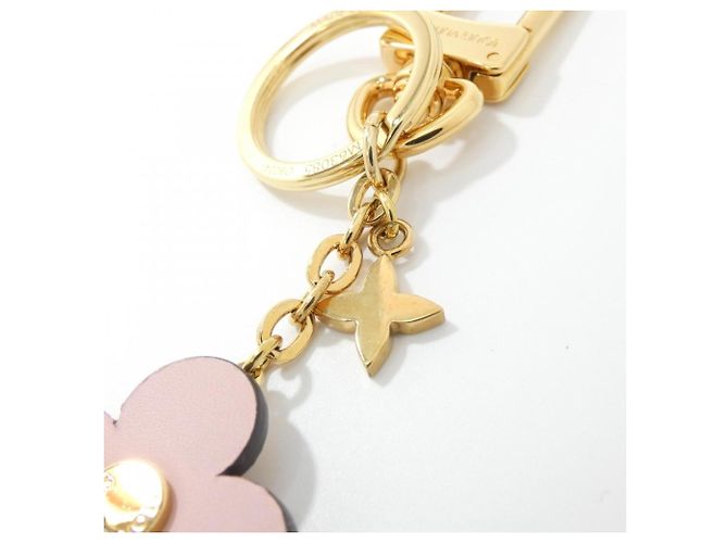 Portachiavi Louis Vuitton Monogram O'Elder Blooming Flower BB Rosa D'oro - vista 4