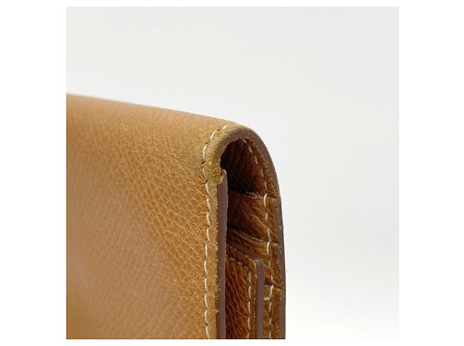 Hermès Tri-fold Long Wallet aus Gold Epsom Leder Golden - Ansicht 5