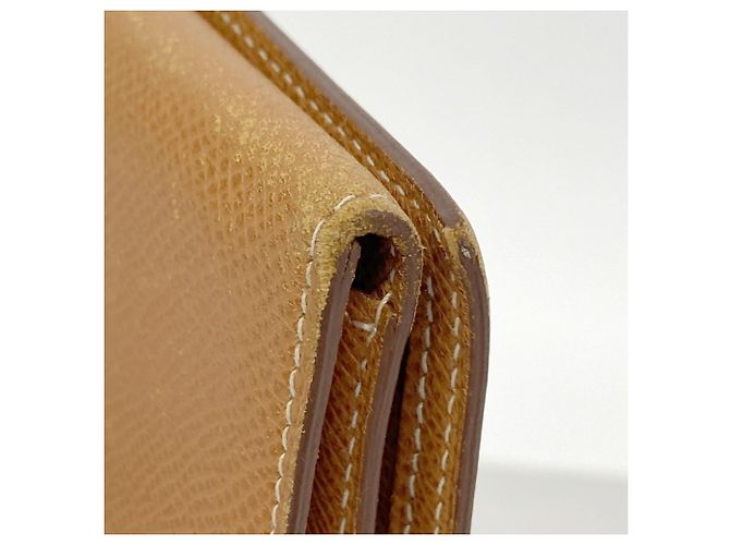 Hermès Tri-fold Long Wallet aus Gold Epsom Leder Golden - Ansicht 6