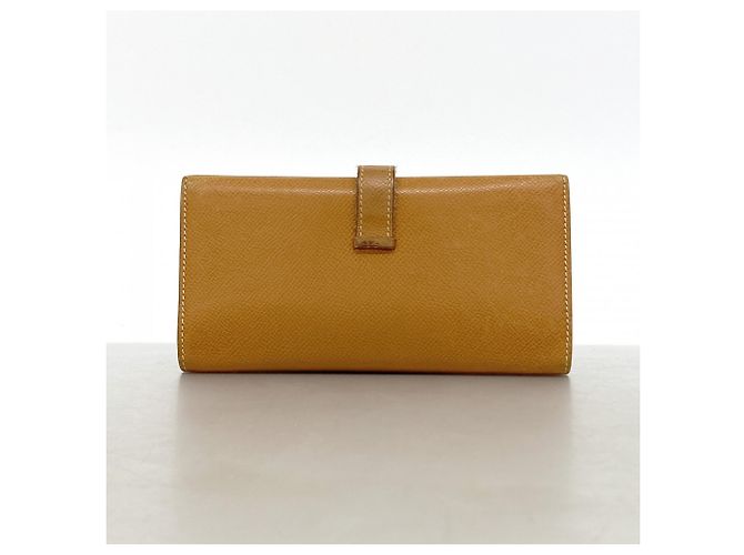 Hermès Tri-fold Long Wallet aus Gold Epsom Leder Golden - Ansicht 8