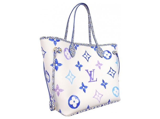 Borsa Tote Louis Vuitton LV by the Pool Neverfull MM Blu - vista 2
