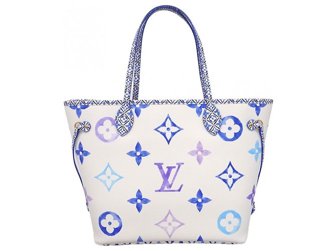 Borsa Tote Louis Vuitton LV by the Pool Neverfull MM Blu - vista 9
