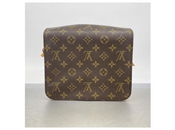 Borsa a Spalla Louis Vuitton Monogram Cartouchiere MM Marrone - vista 15