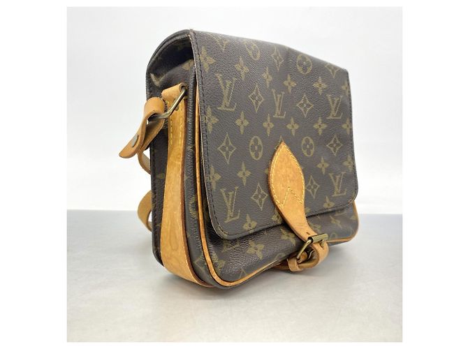 Borsa a Spalla Louis Vuitton Monogram Cartouchiere MM Marrone - vista 2